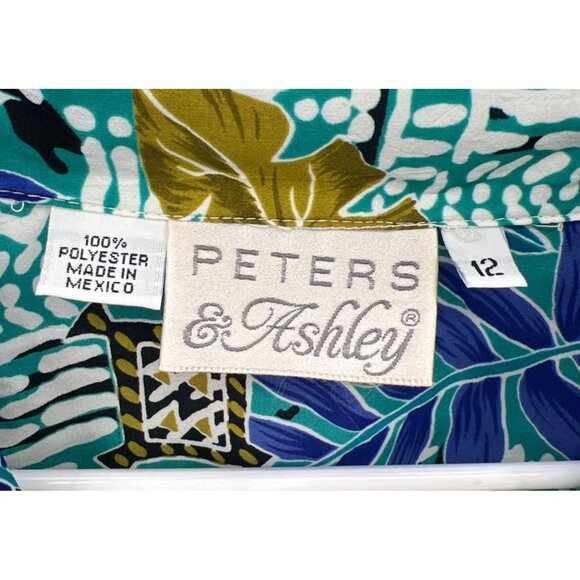 Peters & Ashley Women's Vintage 2-Piece Set Size 12 Large Tropical Print - Picture 2 of 5